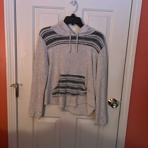Full Tilt Cream and Black Knit Hoodie